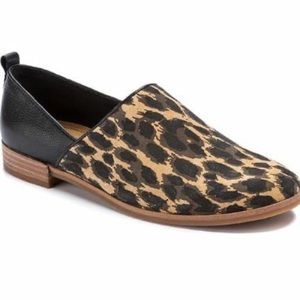 Lucca Lane Tabby Leather Leopard Print Loafers, Women’s Size 5.5